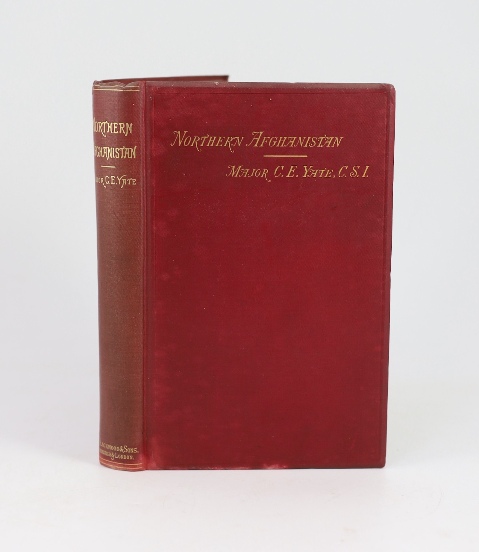 Yate, Charles Edward, Maj. - Northern Afghanistan, 8vo, original red cloth, with 3 maps, 2 of them folding in rear cover pocket, authors presentation inscription to Vicount Cross [Richard Assheton, 1823-1914] to front fl